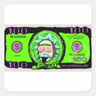CARRÉ STICKER RICK ET MORTY