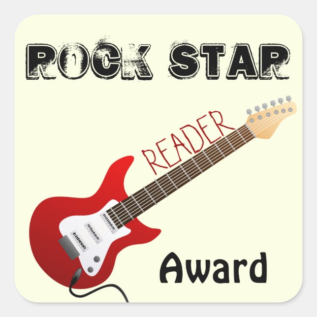 Carré Sticker Rock Star Reader Award (Devant)