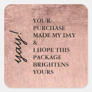Carré Sticker rose Gold