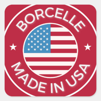 Carré Sticker rouge texturé fabriqué aux États-Unis