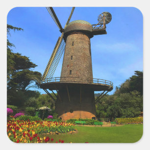 Carré Sticker San Francisco Dutch Windmill #4