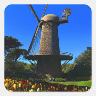 Carré Sticker San Francisco Dutch Windmill #5