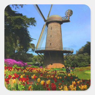 Carré Sticker San Francisco Dutch Windmill #6