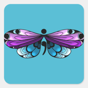 Carré Sticker semi-colon pour papillon de sensibilisatio