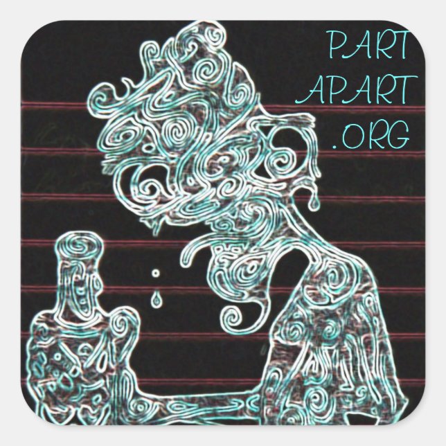 Carré Sticker séparateur pièce (Devant)