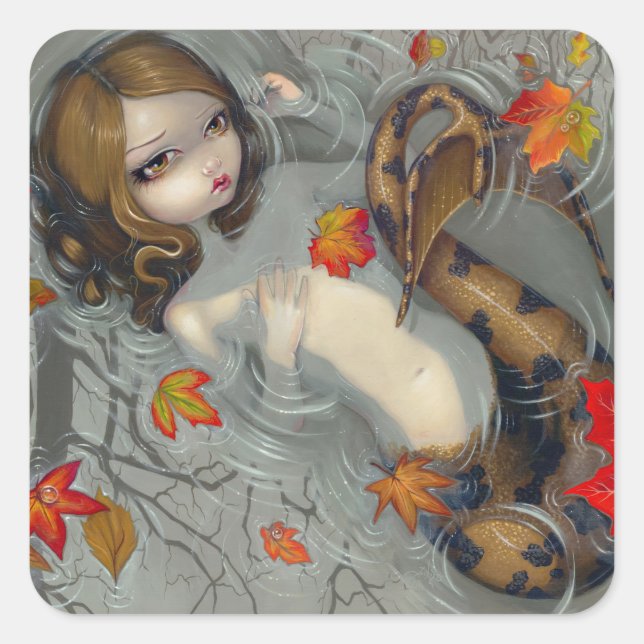 Carré Sticker "Sirène d'automne" (Devant)