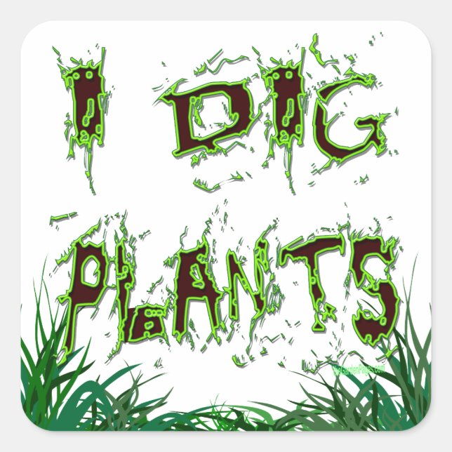 Carré Sticker Slogan Plante (Devant)