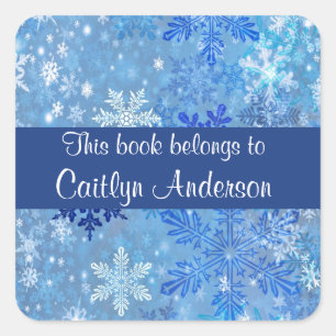 Carré Sticker Snowflakes personnalisé