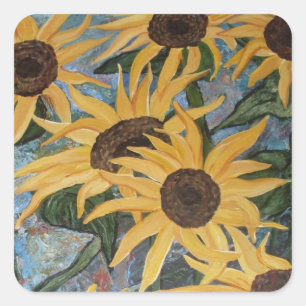 Carré Sticker Sunflower