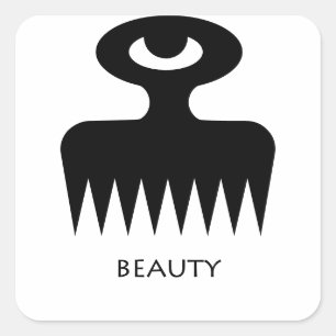Carré Sticker Symbole Adinkra Beauté ( Duafe )