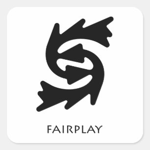 Carré Sticker Symbole Adinkra Fair Play (Bi Nka Bi )