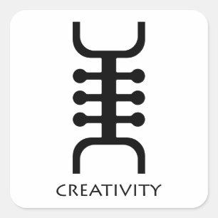 Carré Sticker Symbole Adinkra ( Osidan )