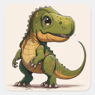 Carré Sticker T-Rex Dinosaur
