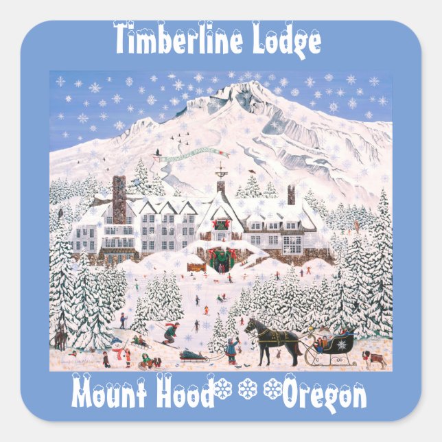 Carré Sticker Timberline Lodge (Devant)