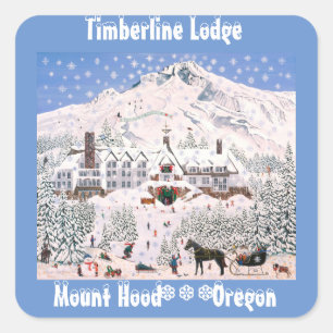 Carré Sticker Timberline Lodge