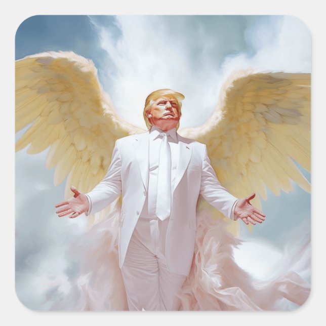 Carré Sticker - "Trump aux ailes" (Devant)
