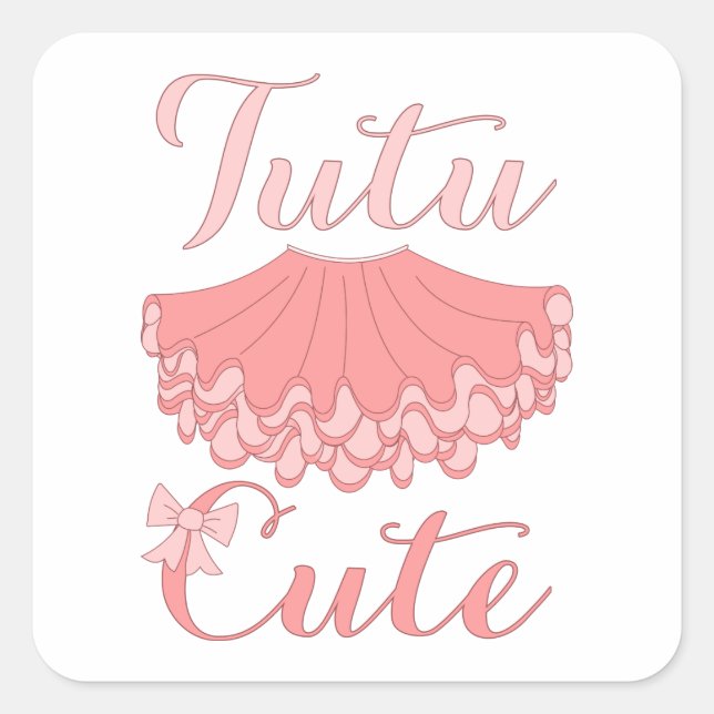 Carré Sticker Tutu Cute Ballet (Devant)