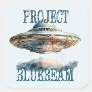 Carré Sticker UFO de conspiration pour les chercheurs de