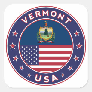 Carré sticker Vermont, étui téléphonique, sac fourre-tou
