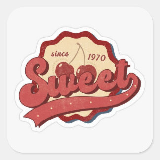 Carré Sticker Vintage 🍒 cerise