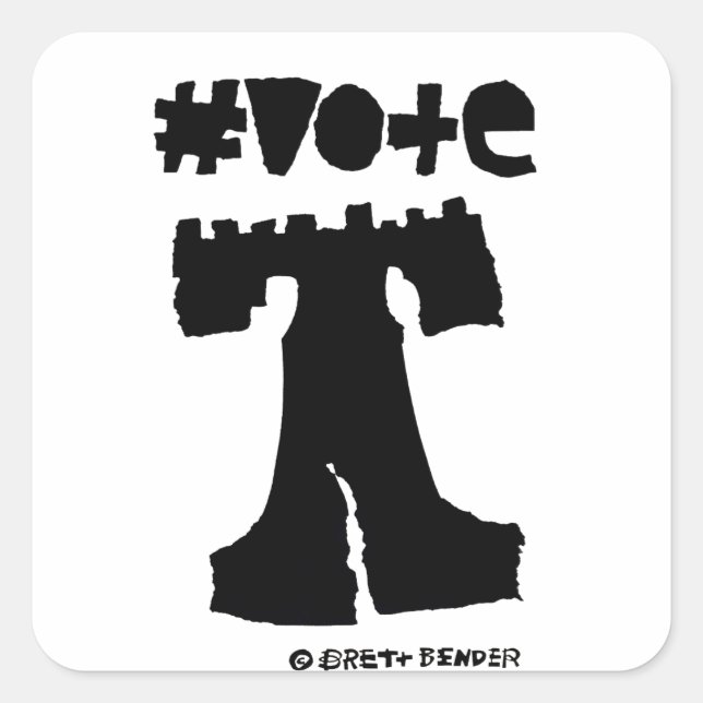 Carré Sticker #vote (Devant)