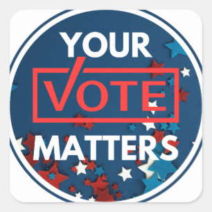 Carré Sticker "Votre vote compte"