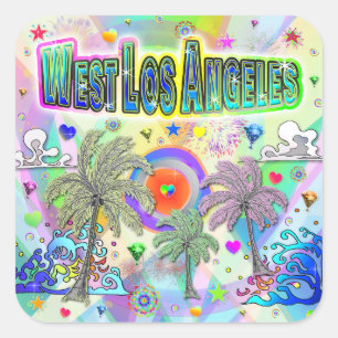 Carré Sticker West Los Angeles Deep Dream