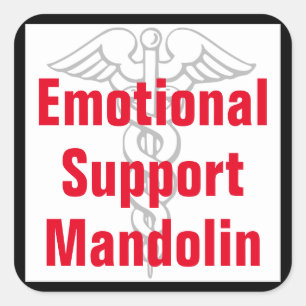 Carré Support émotionnel Mandolin - Sticker drôle