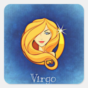 Carré Symbole Horoscope Sticker Virgo
