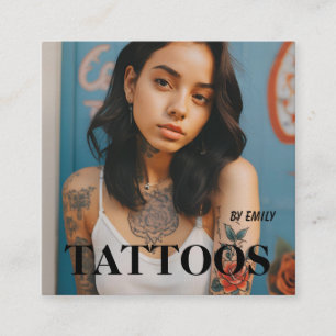 Carré Tatouages Artiste Carte de visite graphique