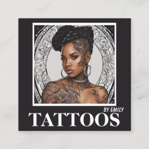 Carré Tatouages Artiste Carte de visite graphique