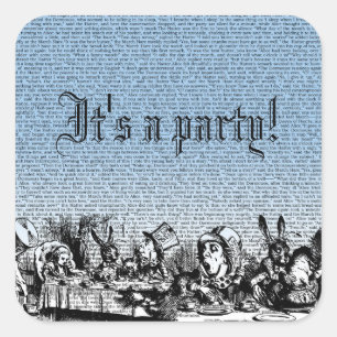 Carré Tea Party avec sticker texte