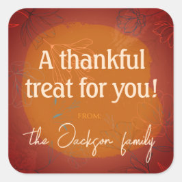 Carré Thankful Treat Sticker -Autumn Warmth