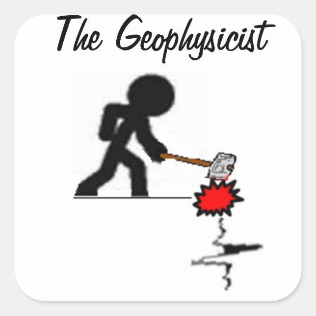 Carré The Geophysicist Sticker (Devant)