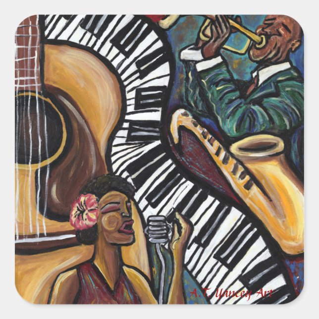 Carré Tout ce Sticker Jazz (Devant)