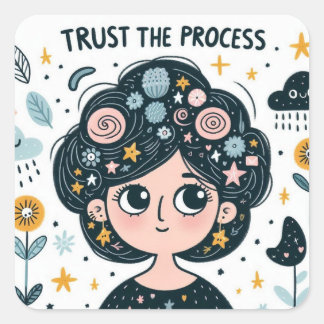 Carré Trust the Process cartoon sticker