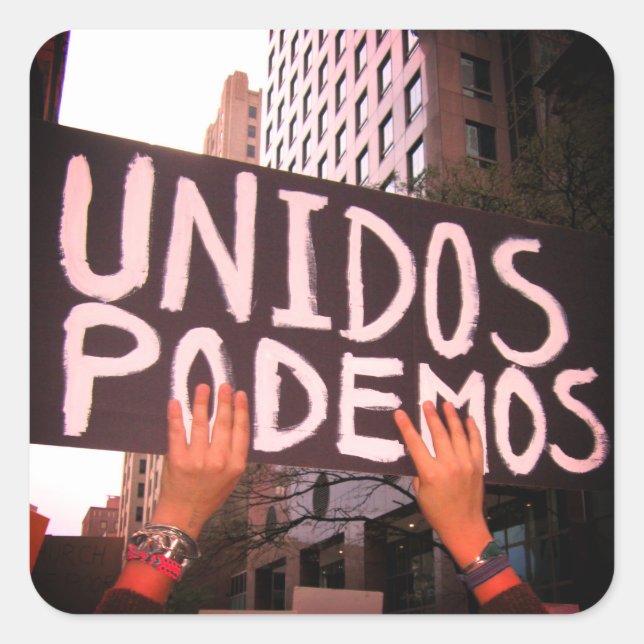 Carré Undos Podemos Sticker par Tamara Diaz Art (Devant)