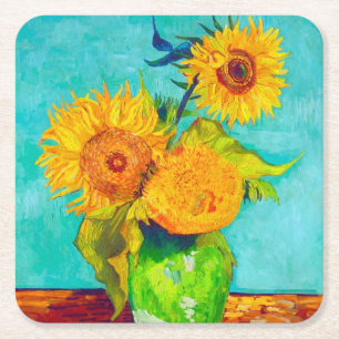 Carré Van Gogh Dessous de verre en papier tournesol