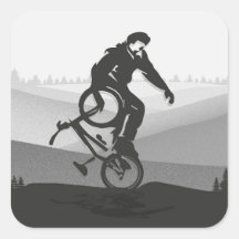 Vélo Bmx Coloré vintage - Sticker Bmx
