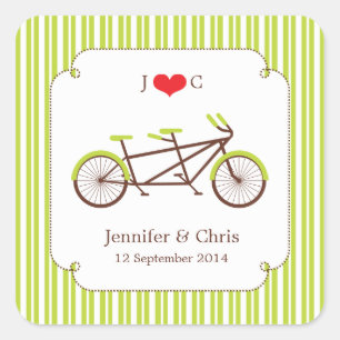 Carré Vélo Tandem (Grandes Vertes) Favoriser Sticker