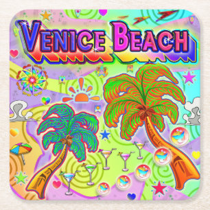 Carré Venice Beach Vacances Dessous de verre cible