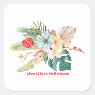 Carré Vie en pleine floraison Sticker Classic