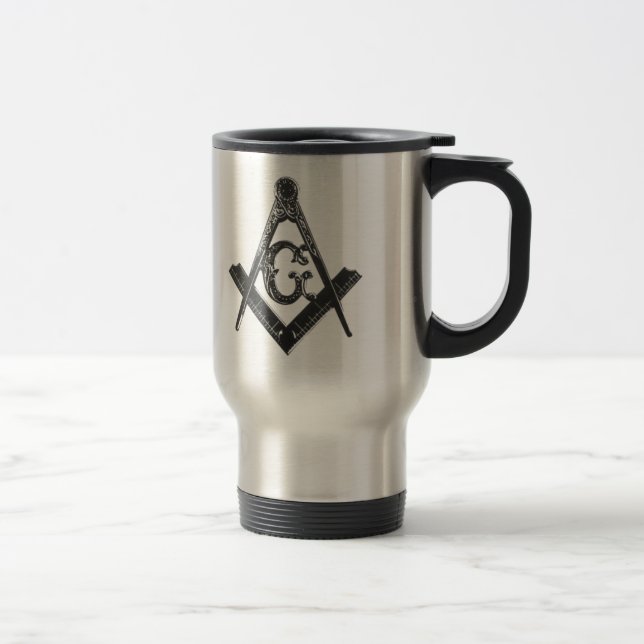 Carré vintage & Compas Commutateur Mug (Droit)