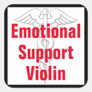 Carré Violon de soutien émotionnel - Sticker drôle
