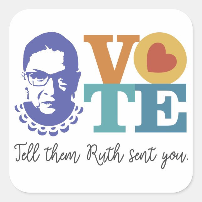 Carré Voter Sticker RBG (Devant)