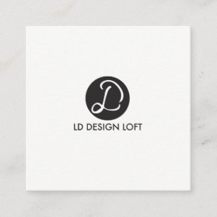 Carré Votre logo ici, simple, carte de visite personnali