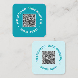 Carré Votre Modèle Carte de visite de code QR Choisissez