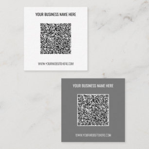 Carré Votre nom de code QR Site Web et Carte de visite d