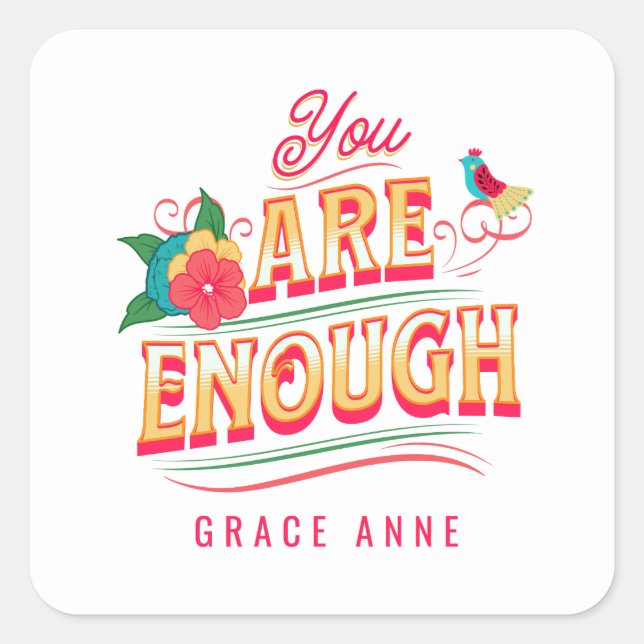 Carré Vous Êtes Assez Sticker (Devant)