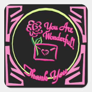 Carré Vous Êtes Merveilleux Sticker Merci